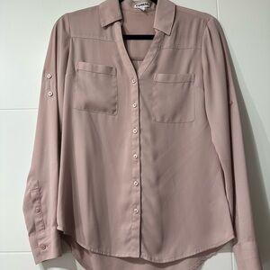 Express Pink Button Down Shirt